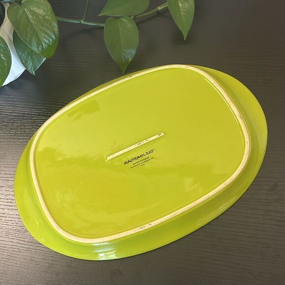 Rachel Ray Round & Square Serving Platter - Lime Green - Picture 2 of 6